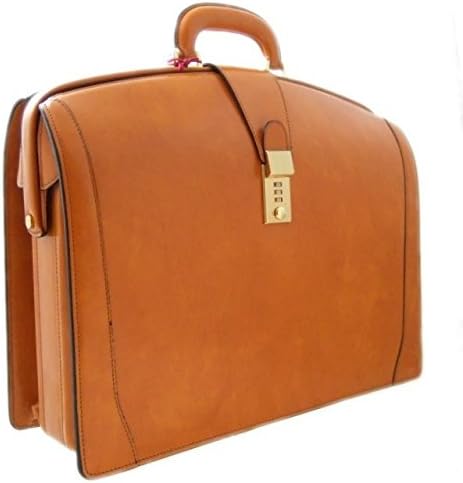 Pratesi Leather Leather Bag for Men Brunelleschi Briefcase in cow leather Radica Mustard