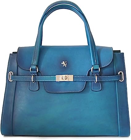 Pratesi Leather, Leather Bag for Women Handbag Baratti in cow leather – Radica Electric Blue