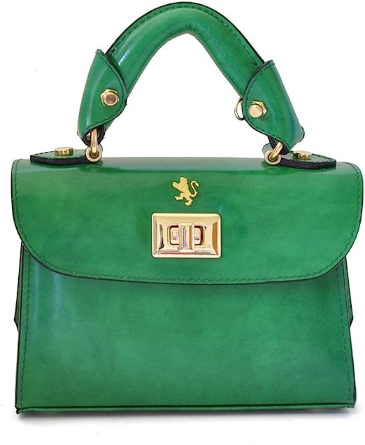 Pratesi Womens Italian Leather Lucignano Redica Small Handbag