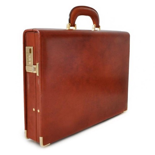 Italian Calf Leather Attache Briefcase 2