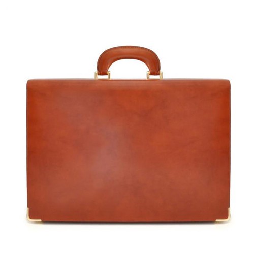 Italian Calf Leather Attache Briefcase