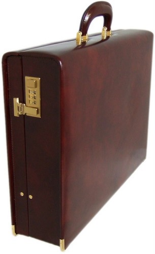 Machiavelli Italian Calf Leather Attache Briefcase 2