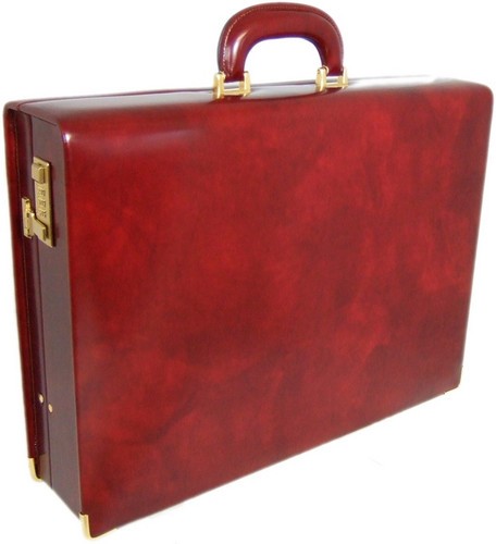 Machiavelli Italian Calf Leather Attache Briefcase 3