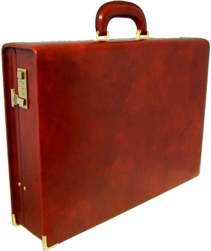 Machiavelli Italian Calf Leather Attache Briefcase