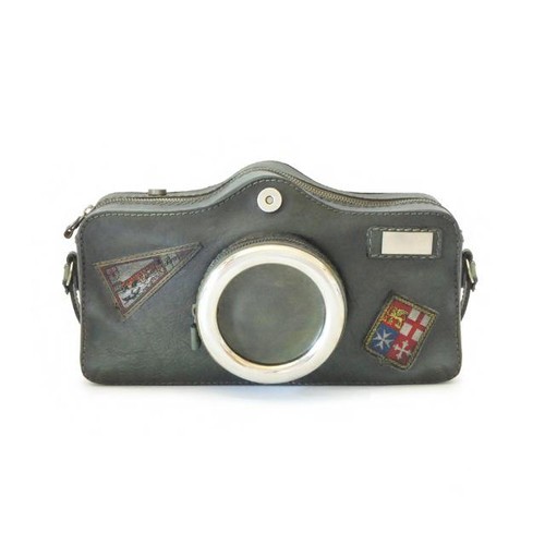 Photocamera Bruce Range Collection Italian Calf Leather Shoulder Bag 1