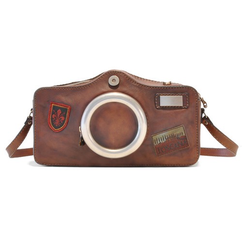 Photocamera Bruce Range Collection Italian Calf Leather Shoulder Bag 2