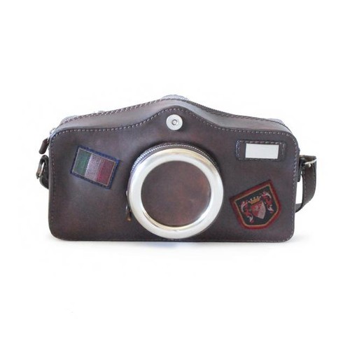 Photocamera Bruce Range Collection Italian Calf Leather Shoulder Bag