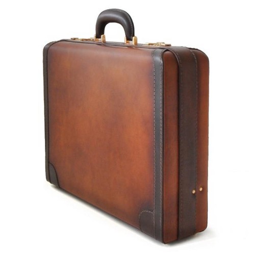 Tiziano Italian Calf Leather Top-Handle Attache Briefcase 1