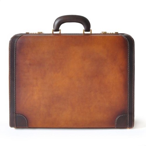 Tiziano Italian Calf Leather Top-Handle Attache Briefcase